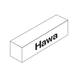 Blendenendstück-Set  Hawa Junior 80/100 B,  links, 53 mm, eloxiert