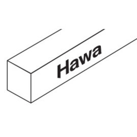 Hawa Adapto 80, inset profile f. concrete sur- faces without fixed glass 4000 mm, set to Hawa Junior 80