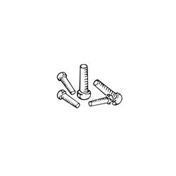 Thread-cutting countersunk screw, M4x8, steel, zinc-plated