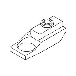 Stopper Laufwerkpositionierung Hawa Clipo 15/Regal C 15, Kunststoff, grau