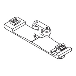 Connector 110 mm für zwei Dreh-Einschiebetüren, LM 26 mm, farblos eloxiert, 1 Stück