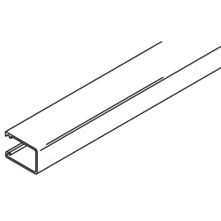 Vertical clip-on rail, double, alu anodized, L= 3500 mm