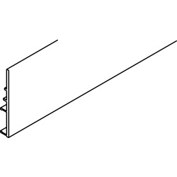 Panel profile running track, aluminum, anodized, L= 2500 mm