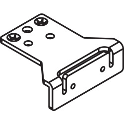 Adapter, for soft close, exterior door, top, steel, zinc-plated