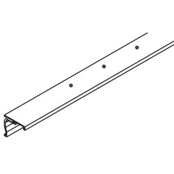 Wall mounting angle profile, Hawa Porta 100 GW, alu anodized, pre-drilled, L= 2500 mm
