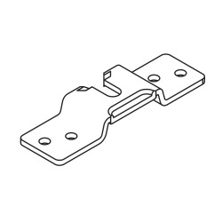 Support bracket, height and lateral adjustable, steel, zinc plated
