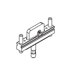 Deadbolt lock 13 mm, with guide pin for lateral mounting, for frame system