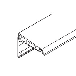 Angled profile support for two sliding level 6000 mm, alu plain anodized, predrilled
