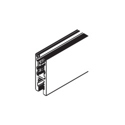 Glass suspension retainer profile 1070 mm, incl. lock cutout (straight profile)