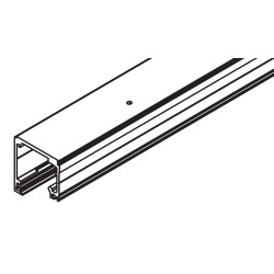 Top track 2500 mm, alu plain anodized, pre- drilled, for ceiling mounting