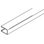 Vertical clip-on rail, double, alu anodized, L= 2500 mm