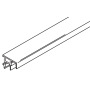 Clip-on dual guide rail Hawa Frontal 25, alu anodized, L= 2500 mm