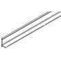 Glassfix cover profile, Hawa Porta 100, alu anodized, for transom sideways, L= 6000 mm
