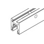 Susp.profile cut to size, unanod.,predr.,for sliding pivot door, with cutout for deadbolt lock