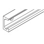 Single top track,stainless steel WNR 1.4301 AISI 304, cut to size, side-drilled
