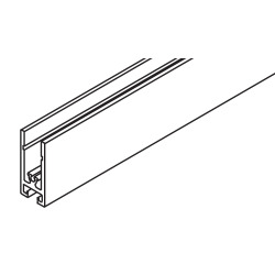 Profil cadre horizontal, en alu, anodisé, L= 6000 mm