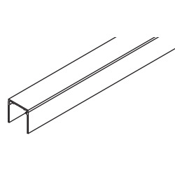 Rail de guidage single, Hawa Divido, en alu, anodisé, L= 2500 mm