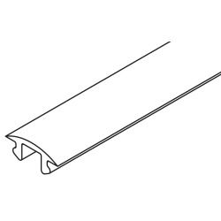Profil de recouvrement latéral cadre de vitre, plastique gris, L= 2500 mm