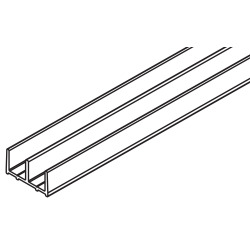 Double rail de guidage Hawa Frontino 20, aluminium, anodisé, à visser, L= 2200 mm