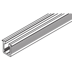 Rail de guidage simple Hawa Clipo, à coller, alu anodisé, L= 6000 mm