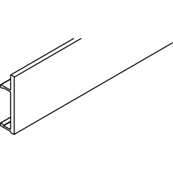 Profil de cache rail de guidage, aluminium, anodisé, L= 2500 mm