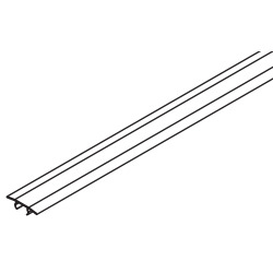 Recouvrement des rails à usage unique, plastique, noir, L= 2000 mm