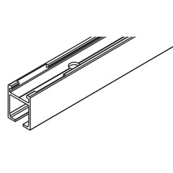 Rail de roulement Hawa Porta 60/100, aluminium, anodisé, percé, L= 2000 mm