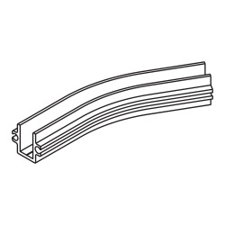 Rail de guidage, segment courbé 30°, alu. anodisé incolore (Variotec)