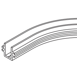 Rail de guidage, segment courbé 45°, alu. anodisé incolore (Variotec)