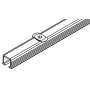 Rail de roul. simple, Hawa Clipo 10/15, en alu, avec verrou, L= 2500 mm